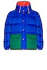 view 1 of 5 COLOR BLOCK ジャケット in Blue, Evergreen & Flare