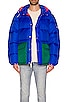 view 5 of 5 COLOR BLOCK ジャケット in Blue, Evergreen & Flare