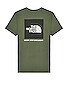 view 1 of 3 Short Sleeve Box NSE Tee in Thyme & TNF Black