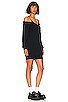 view 2 of 3 V Neck Sweater Dress with Satin Cami in Black