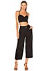 view 4 of 4 Belted Crop Waist Pant in Black