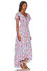 view 2 of 3 New Moon Maxi Dress in Hibiscus Bouquet Baby Blue