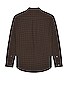 view 2 of 3 Disruption Jacquard Check Long Sleeve Shirt in Postal Brown