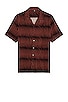 view 1 of 3 Paradise On Repeat Bowling Shirt- Washed Cocoa in Washed Cocoa