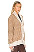 Peak Mohair Cardigan Camel & Oat Milk, view 2 of 5, click to view large image.