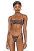 view 1 of 4 C Bralette Bikini Top in Zebra Driftwood