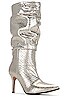view 2 of 5 Metallic Slouchy Boot in Silver