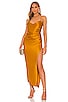 view 1 of 3 Strappy Wrap Dress in Turmeric