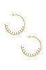view 2 of 2 Pave Array Hoops in Gold