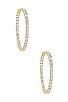 The Large Pave 925 Hoops, view 1 of 4, click to view large image.