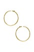view 3 of 4 The Large Pave 925 Hoops in Gold