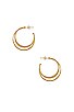 view 2 of 3 Triple Hoop Earring in Gold
