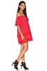 view 2 of 3 Ruffle Off the Shoulder Dress in Red