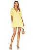 view 1 of 3 Ciceli Embroidered Dress in Lemon Yellow