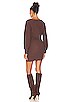 view 4 of 4 Mia Surplice Mini Dress in Chocolate Brown