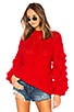 view 1 of 4 Chunky Sleeve Sweater in Red