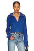 view 1 of 4 Lovelle Zip Up Sweater in Blue