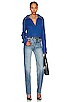 view 4 of 4 Lovelle Zip Up Sweater in Blue