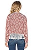 view 3 of 4 Santa Fe Fringe Jacket in Burnt Red