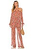 view 4 of 4 Tierra Pant in Peach Leopard Floral