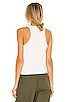 view 3 of 4 Green The Maya Racer Tank in Ivory
