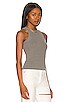 view 2 of 4 Green The Maya Racer Tank in Charcoal