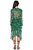 view 3 of 4 Scarf Skirt Gypsy Dress in Vintage Green Leaf