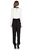 view 3 of 4 Notched Collar Jumpsuit in Black