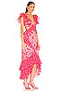 view 2 of 3 Gen Cut Out Dress in Plumeria Pink Abstract Floral