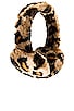 Faux Fur Leopard Print Earmuff, view 3 of 3, click to view large image.