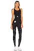 view 1 of 4 Motion Lux Knockout Unitard in Nero Patent Nero