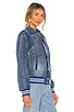 UL Club Denim Bomber, view 3, click to view large image.