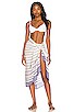 view 4 of 4 Aluna Organic Beach Wrap Sarong in Sapphire Organic