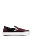 view 1 of 6 Comfycush Slip-On in Terry Deep Burgundy & White