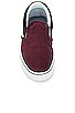 view 4 of 6 Comfycush Slip-On in Terry Deep Burgundy & White