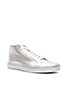 view 2 of 6 Metallic Sidewall Court Mid Sneaker in Silver