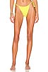 view 1 of 5 Reversible Marley Bikini Bottom in Lemon Granita Rib & Matte Lemon