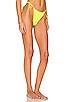 view 3 of 5 Reversible Marley Bikini Bottom in Lemon Granita Rib & Matte Lemon