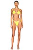 view 5 of 5 Reversible Marley Bikini Bottom in Lemon Granita Rib & Matte Lemon