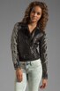view 2 of 5 Aquarius Leather Embellished Jacket in Black & Silver