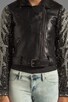 view 4 of 5 Aquarius Leather Embellished Jacket in Black & Silver