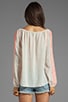 view 2 of 4 Adele Embroidered Crinkle Gauze Blouse in Milk & Coral