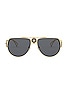 view 1 of 3 LUNETTES DE SOLEIL ROCK ICONS MALUMA in Gold & Grey