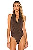 Draped Halter Bodysuit, view 2 of 5, click to view large image.