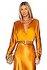 view 1 of 4 Band Collar Long Sleeve Blouse in Gold Sap