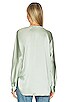 view 3 of 4 Band Collar Long Sleeve Blouse in Mint Glass