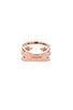 view 4 of 4 Triple Pearl Titan & Crystal Band Ring in Rose Gold