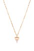 view 2 of 3 Thea Stone Necklace in Rose Gold & Rose Quartz