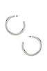 view 1 of 2 Faye Midi Hoop Earrings in Silver