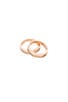 view 4 of 4 Crystal and Bar Stack Ring Set in Rose Gold